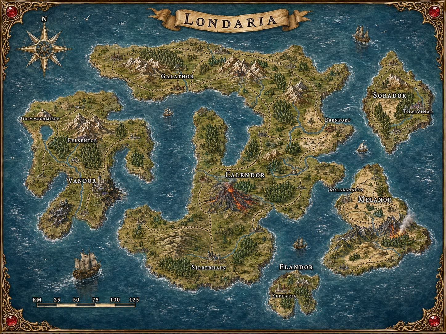 Karte des Königreichs Londaria