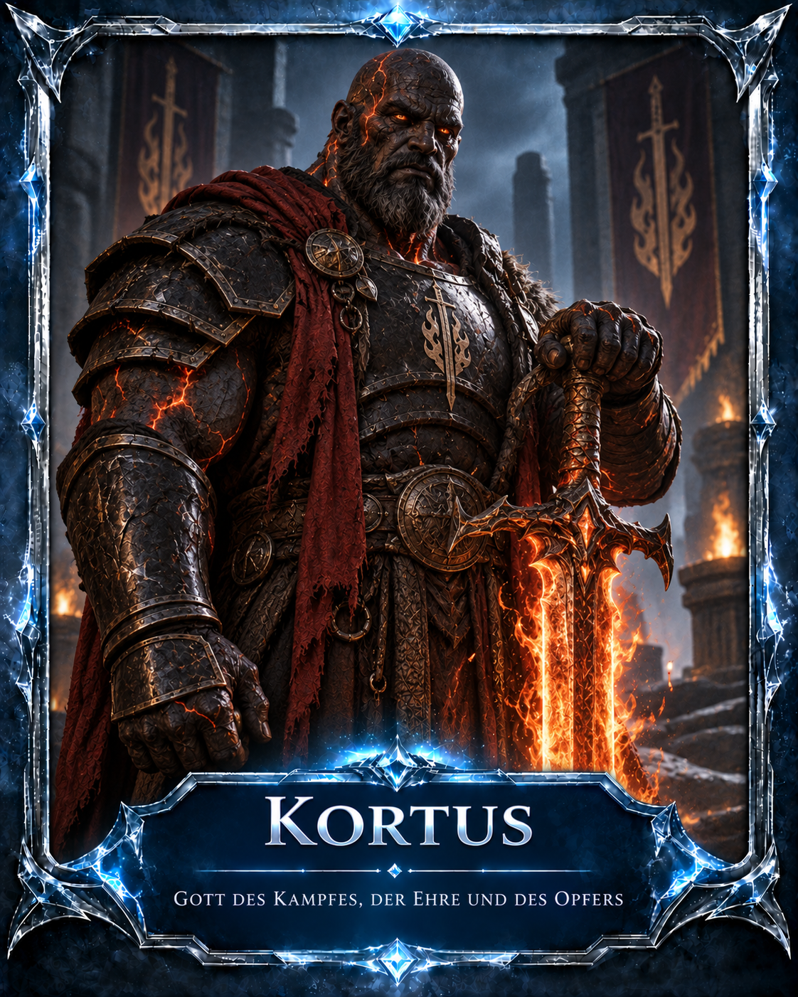 Porträt des Gottes Kortus